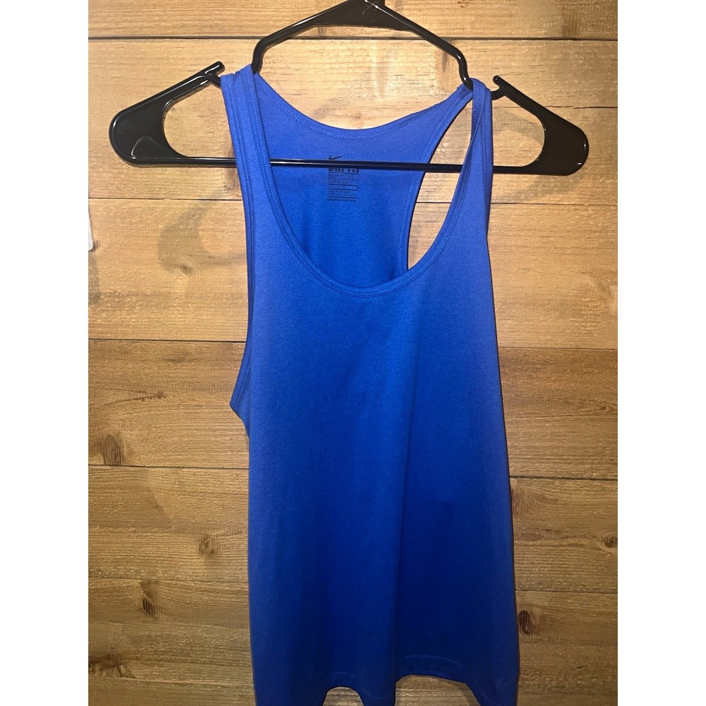Nike Dri-FIT Women's Blue Racerback Tank Top S Breathable Moisture Wicking